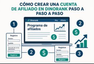 Cómo crear una cuenta de afiliado en dinorank paso a paso