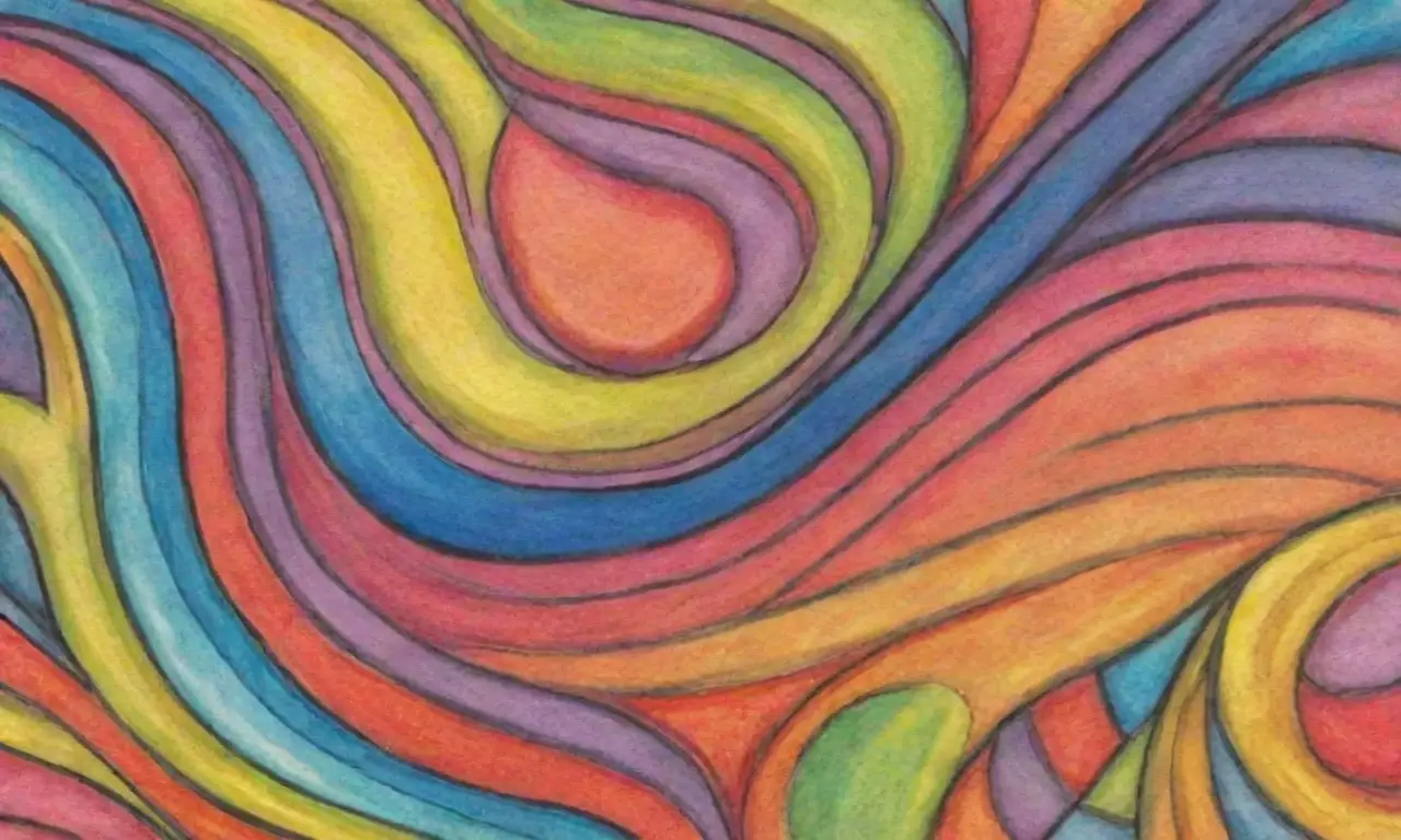 Colores vibrantes, líneas intrincadas y texturas armoniosas crean una composición cautivadora