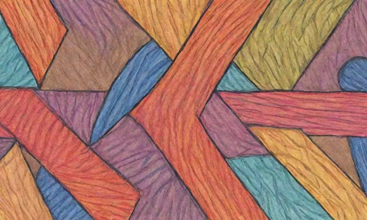 Colores vibrantes y texturas intrincadas crean profundidad y movimiento en composiciones equilibradas