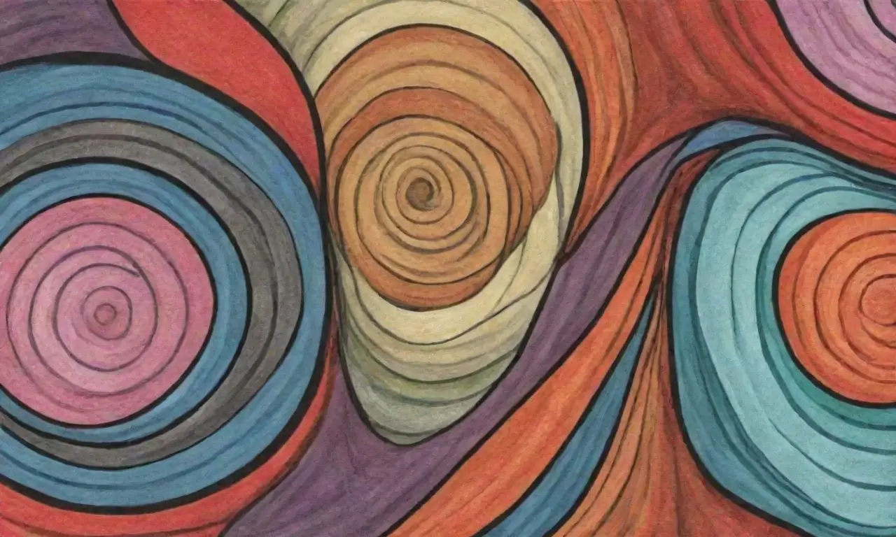 El diseño combina líneas, sombras, texturas y colores para crear una composición armoniosa y atractiva