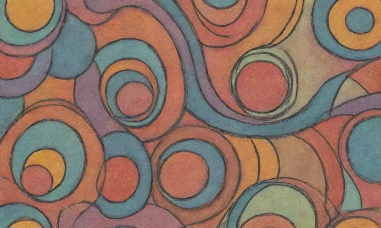 La obra combina líneas, sombras, texturas y colores para crear una composición dinámica y equilibrada