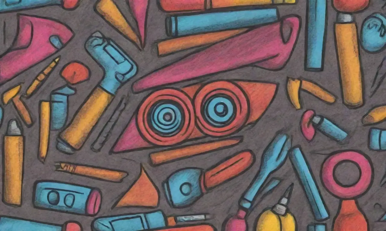 Elementos visuales como líneas, colores y texturas crean una composición dinámica y atractiva