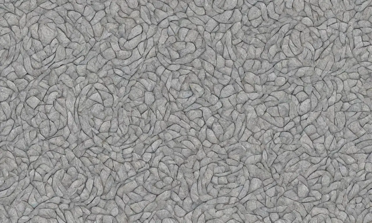 El diseño combina líneas intrincadas, sombras suaves, texturas complejas y colores contrastantes para crear una composición armoniosa y dinámica