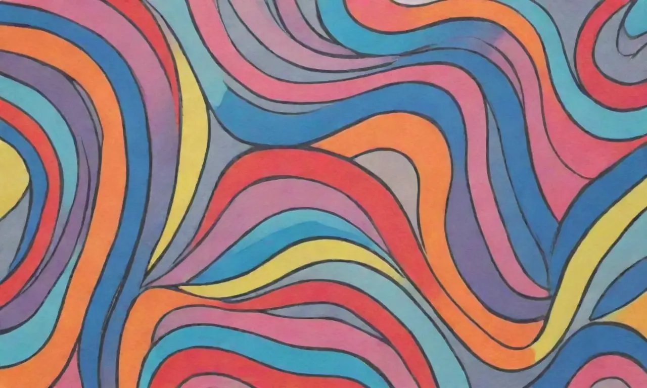 Colores vibrantes y formas distintas se combinan en una composición dinámica y equilibrada