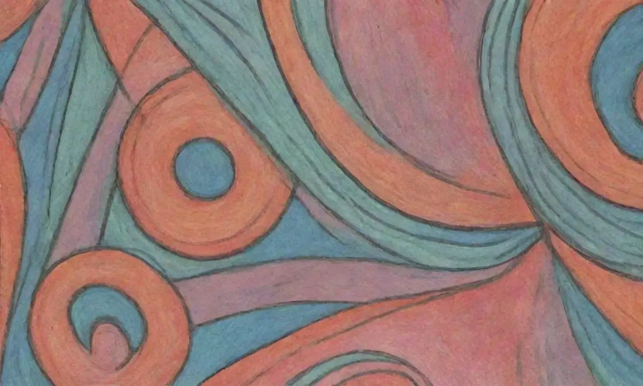 El diseño combina líneas, sombras, texturas y colores para crear profundidad y armonía