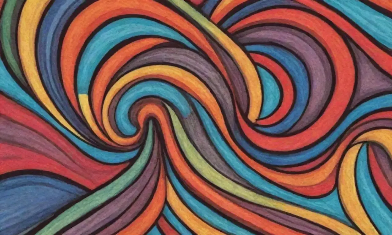 El diseño combina líneas audaces, sombras suaves y patrones intrincados para crear una composición visualmente interesante y armoniosa
