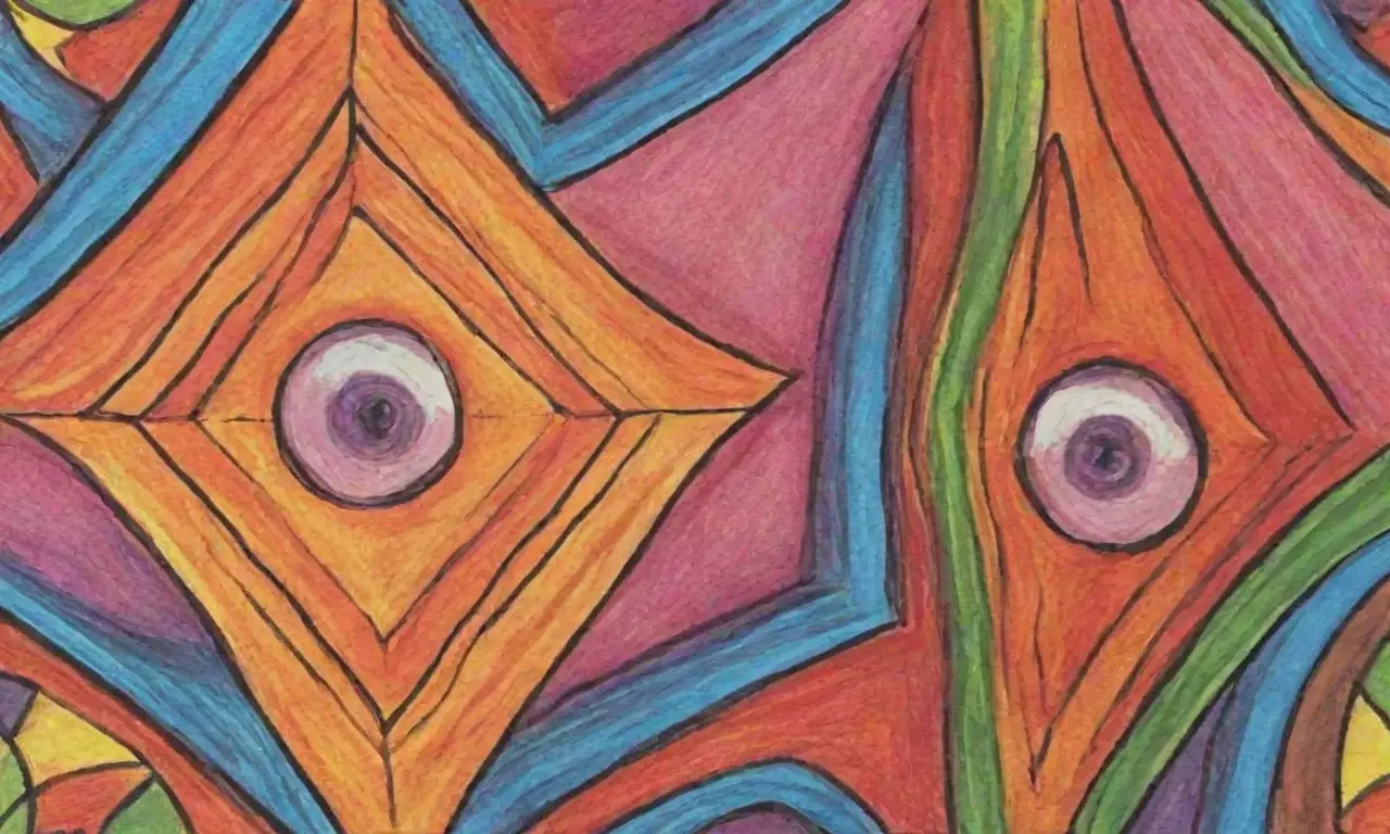 Colores vibrantes, líneas audaces y texturas intrincadas crean una composición dinámica y armoniosa