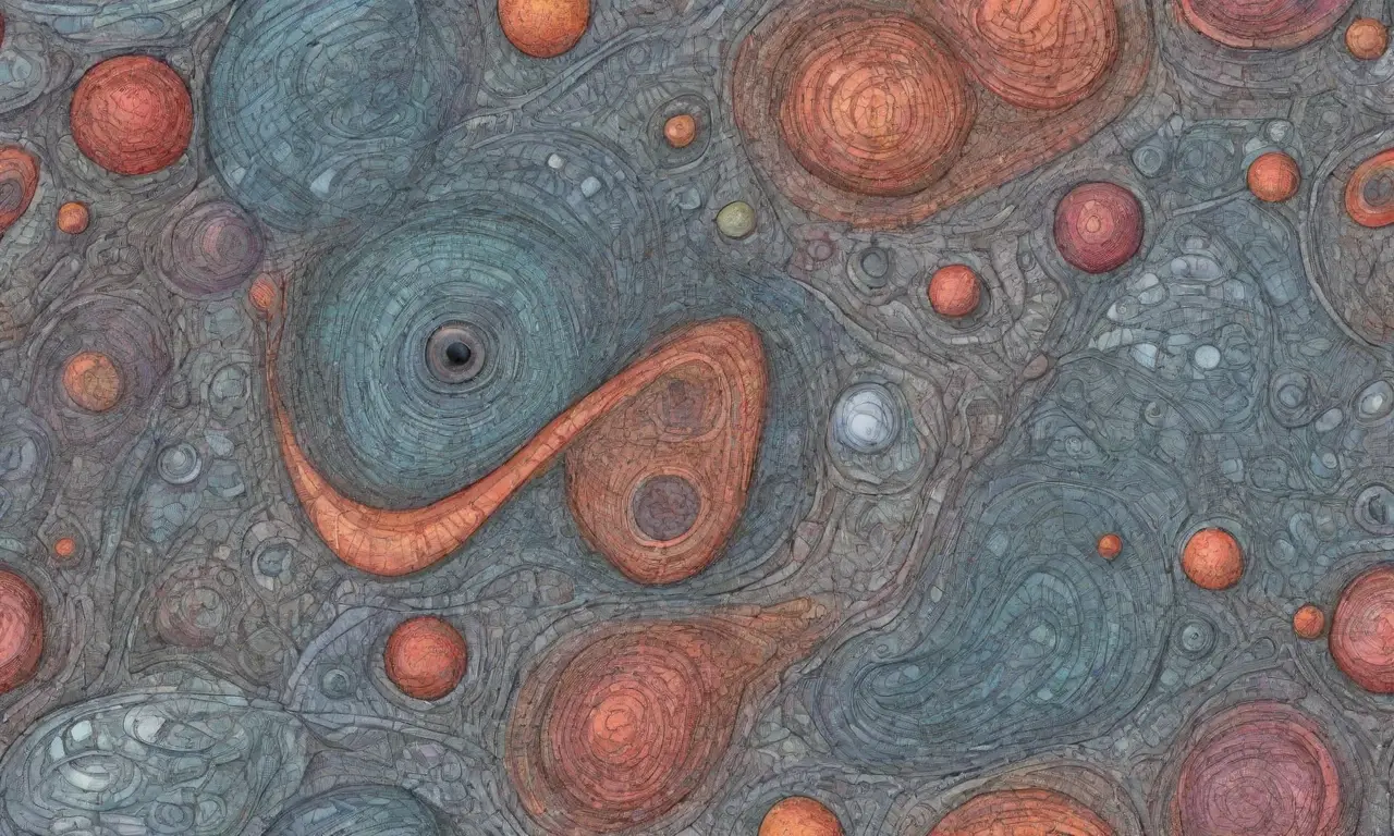 Un diseño complejo de herramientas de IA combina líneas, sombras y colores para resaltar funcionalidad e interacción