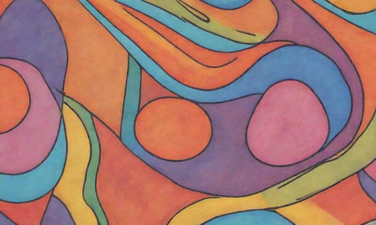 Colores vibrantes y formas armoniosas crean una composición dinámica y unificada