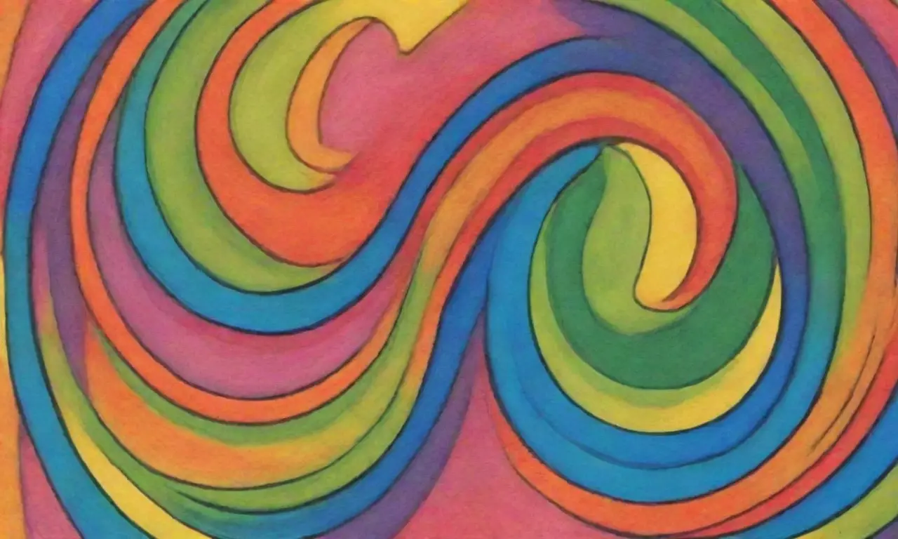 Colores vibrantes y formas dinámicas crean un diseño complejo y armonioso