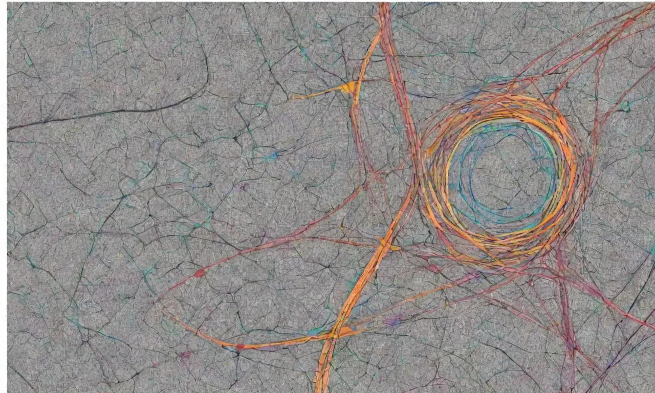 Un diseño digital armonioso resalta la complejidad y la importancia de los elementos a través de líneas, colores y texturas