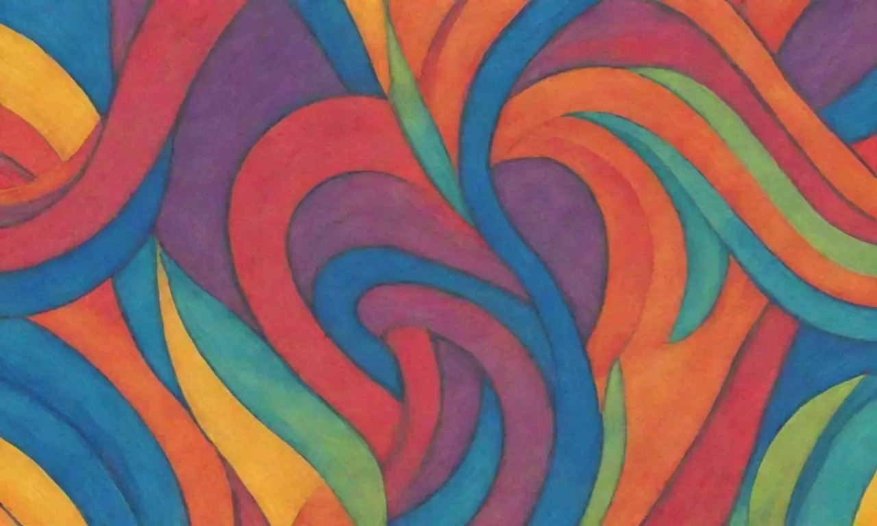 El diseño combina líneas, texturas, colores y formas para crear una composición armoniosa y atractiva