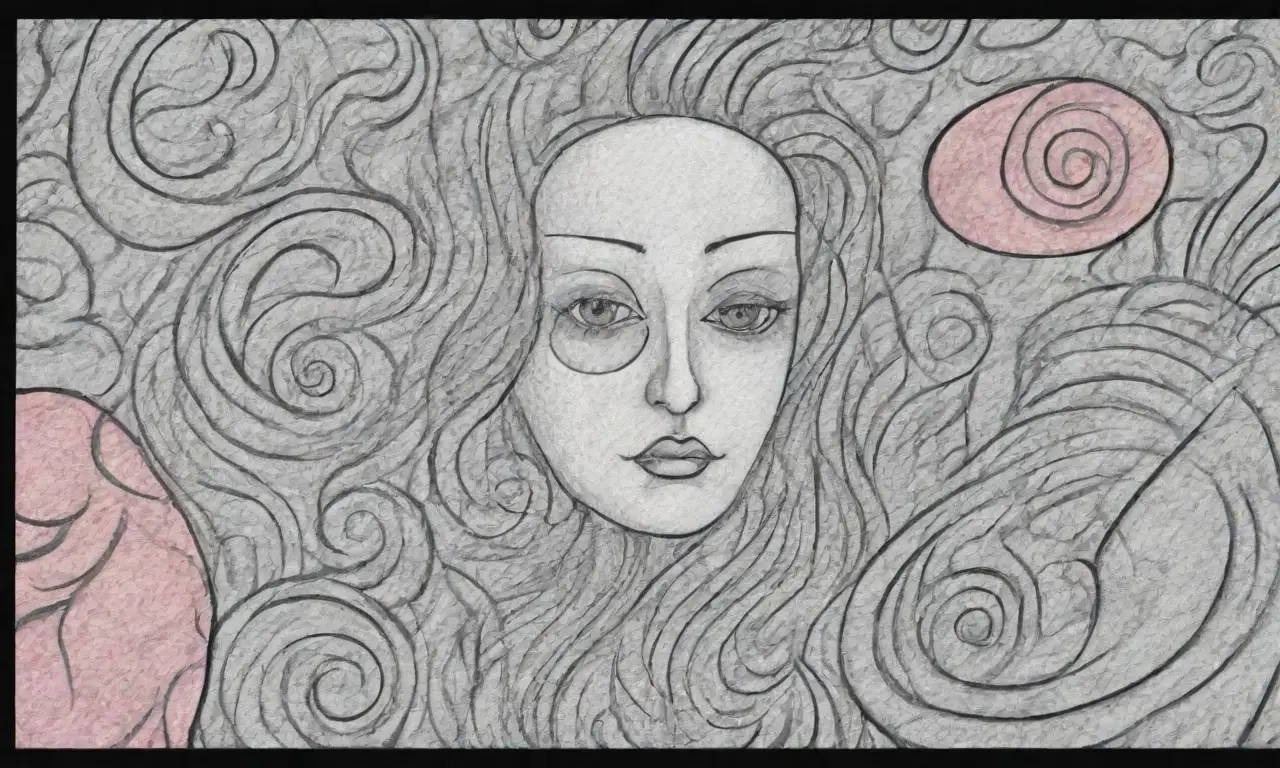 El diseño combina líneas, sombras, texturas y colores para crear una composición armoniosa y atractiva