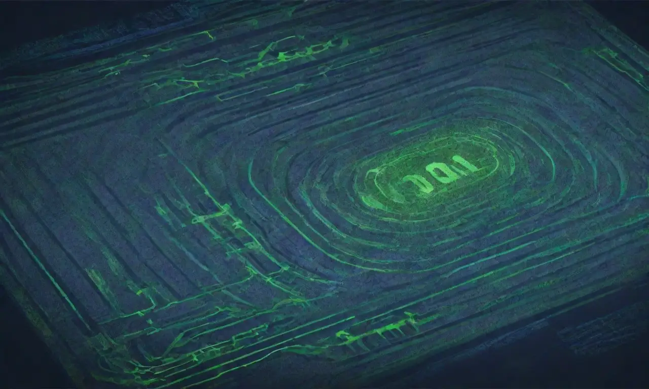 Un paisaje digital que evoca seguridad y confianza a través de colores y formas
