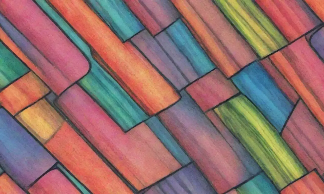 Colores vibrantes y texturas intrincadas crean una composición armoniosa y dimensional