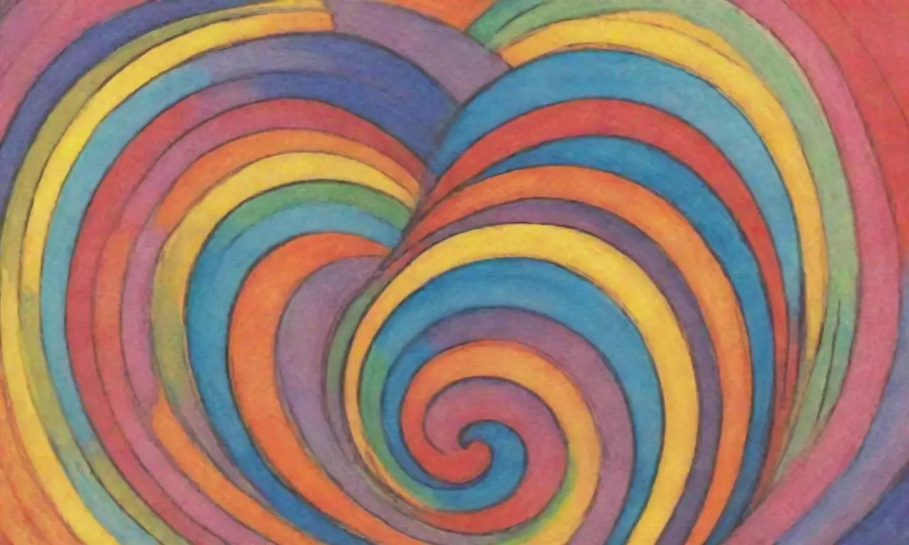 Colores vibrantes y contrastes suaves crean una composición dinámica y armoniosa