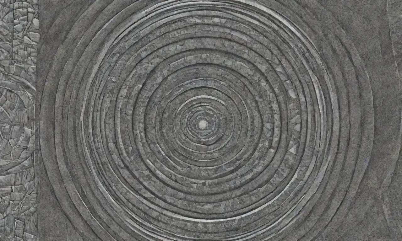 Un diseño complejo y equilibrado combina líneas, sombras, colores y formas para guiar la atención y evocar movimiento