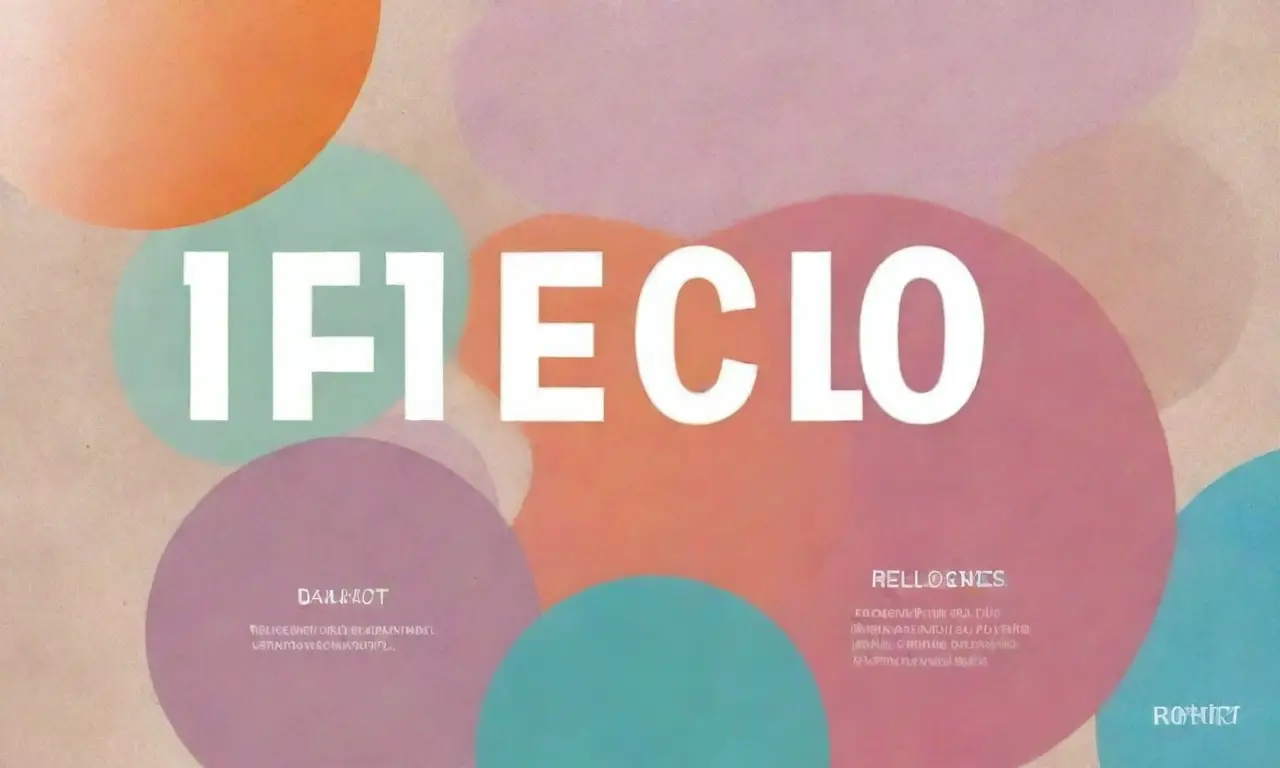 Diseño minimalista con tipografía sans-serif, fondo degradado suave y elementos en capas que crean profundidad