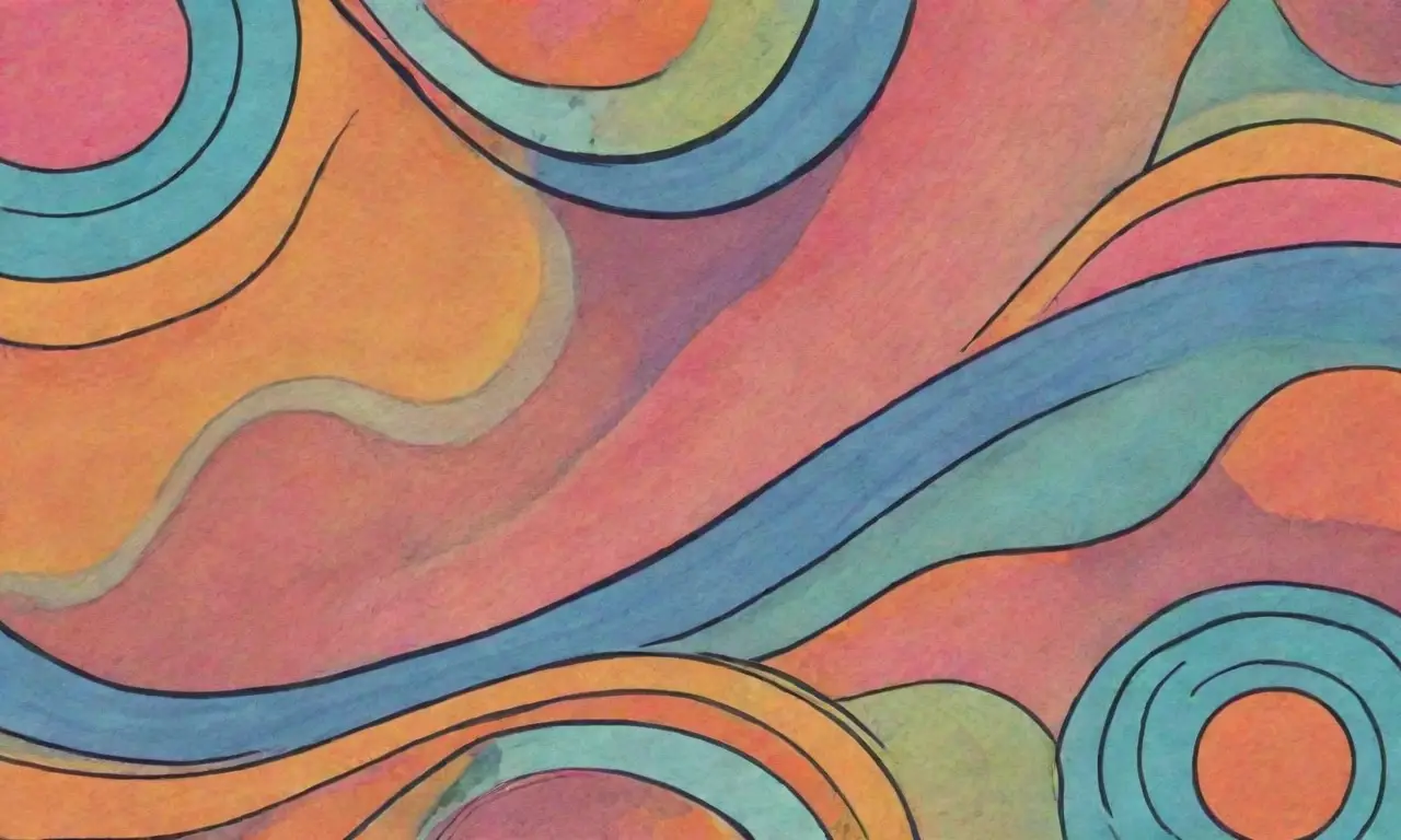 Diversos elementos visuales como líneas, colores y formas crean profundidad y atractivo en el diseño