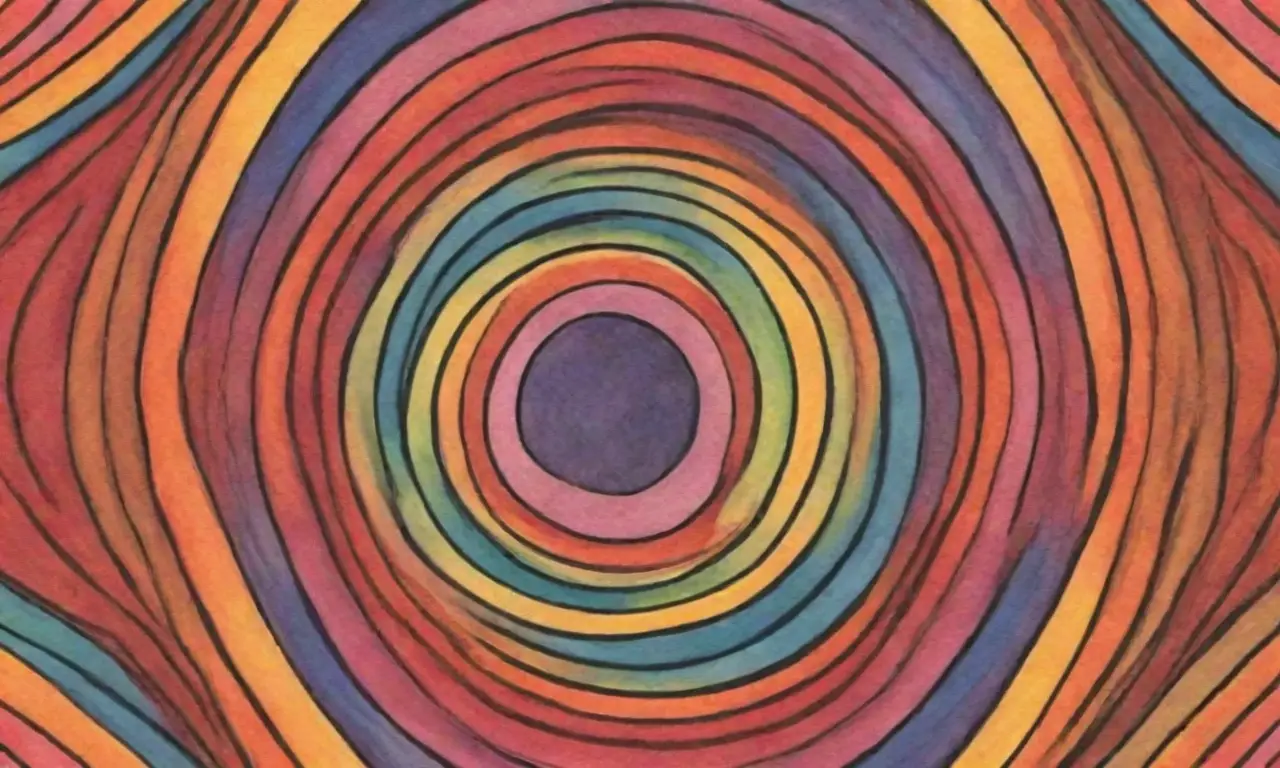 Colores vibrantes y formas definidas crean una composición armoniosa y emocional