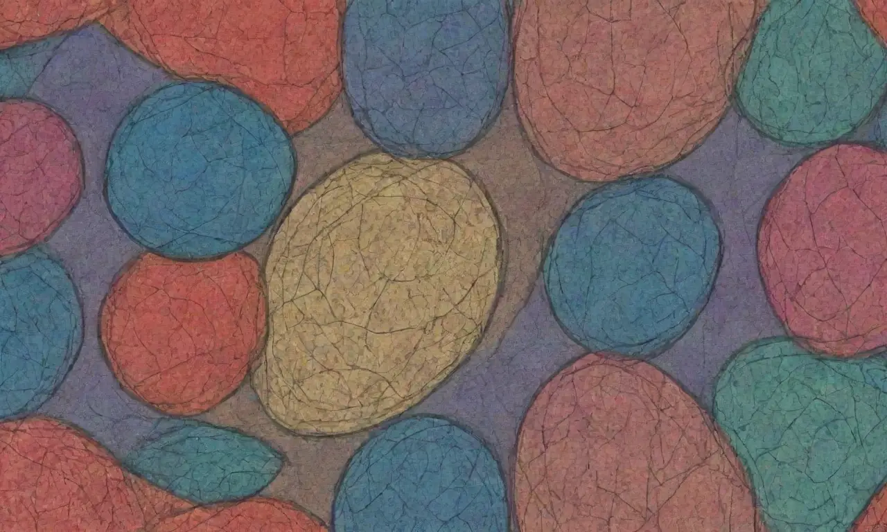 Un intrincado diseño visual combina estrategias, profundidad, texturas y colores para representar métricas y análisis de datos