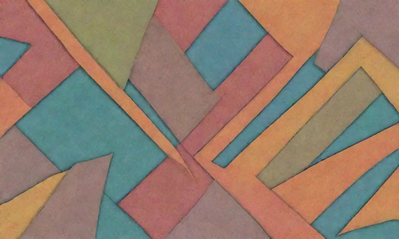 Composición dinámica con formas vibrantes, texturas y contrastes que evocan emoción