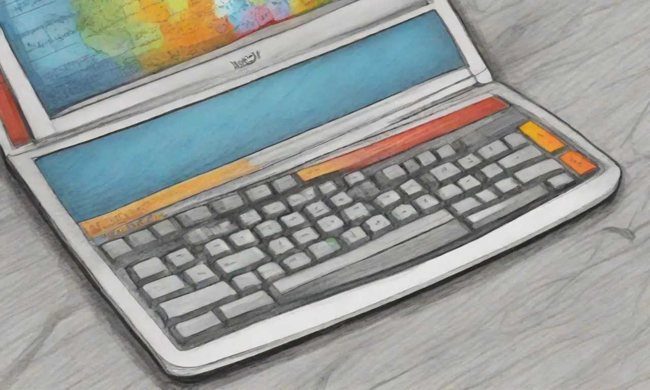 Un diseño de pantalla de computadora combina líneas audaces, texturas intrincadas y colores vibrantes para crear profundidad y organización visual