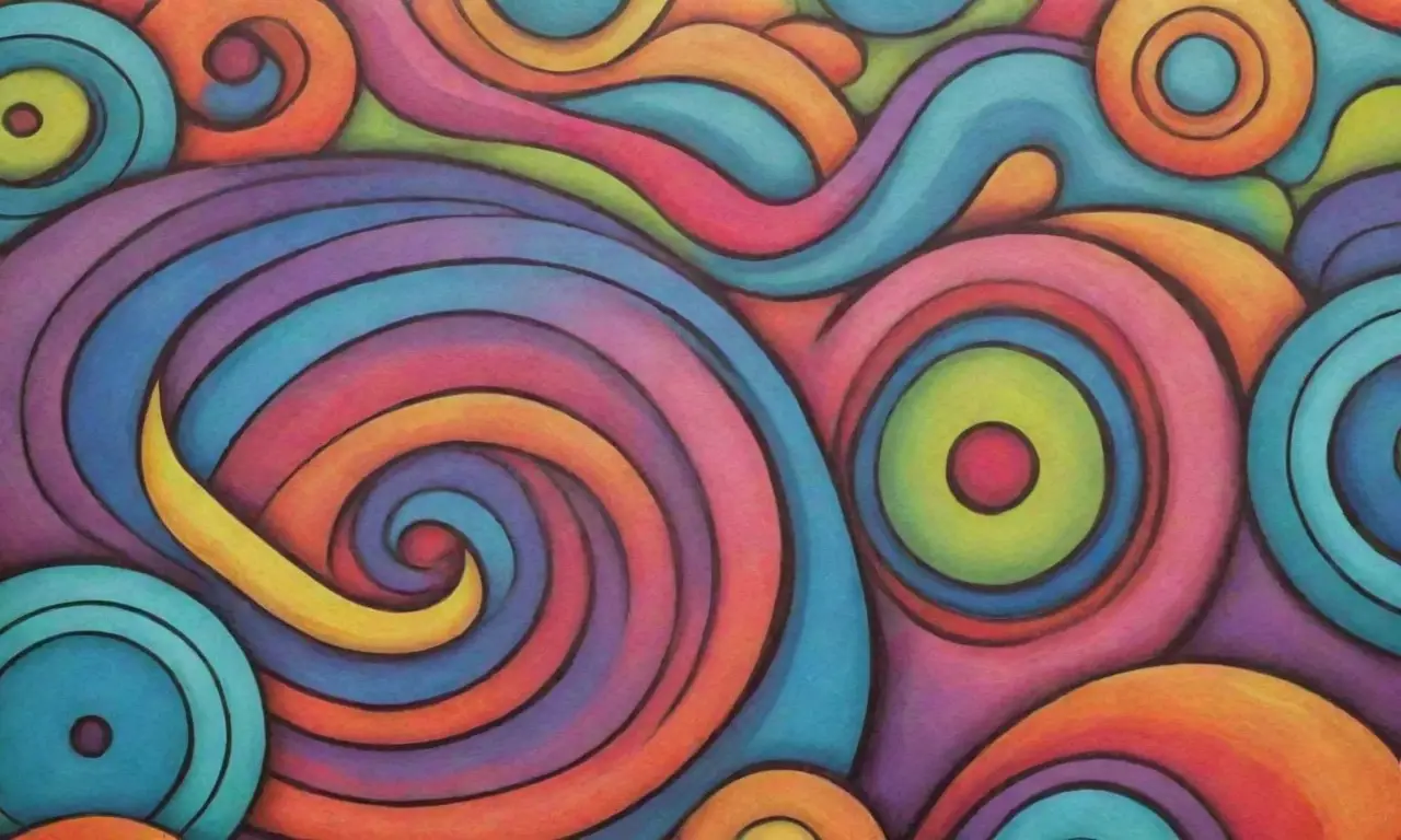 Colores vibrantes y formas armoniosas crean una composición digital atractiva y funcional