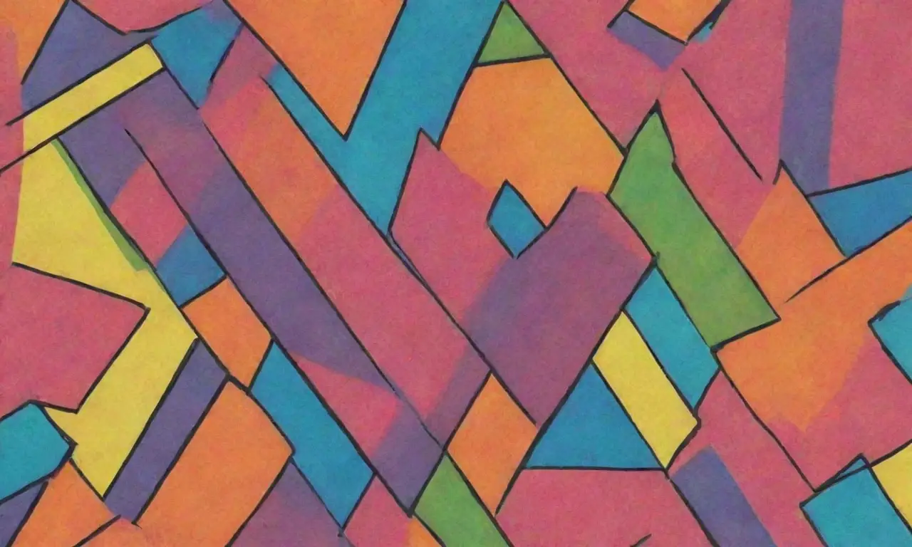 Colores vibrantes y texturas intrincadas crean una composición dinámica y moderna