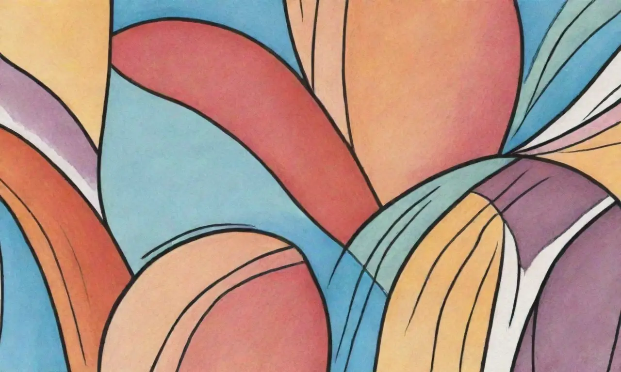 El diseño combina líneas, texturas y colores para crear profundidad y armonía visual
