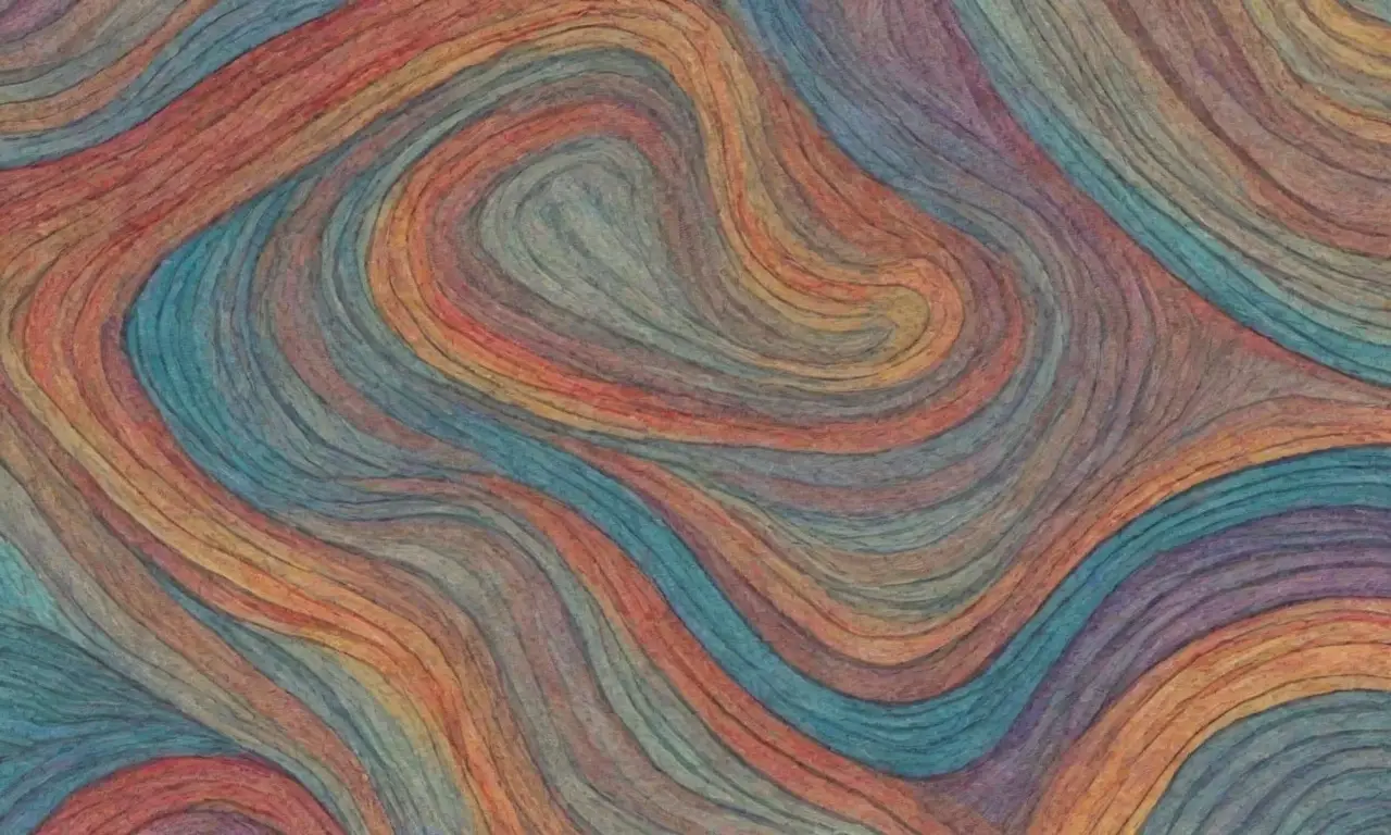 Un diseño dinámico y complejo combina líneas intrincadas, sombras suaves y formas orgánicas en una composición equilibrada