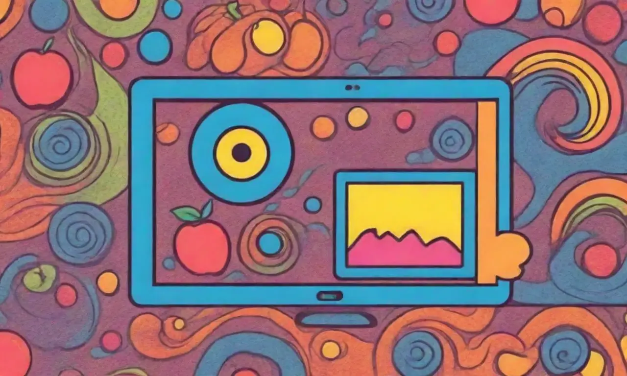 El diseño combina líneas, colores vibrantes y texturas para resaltar anuncios digitales de manera dinámica y atractiva