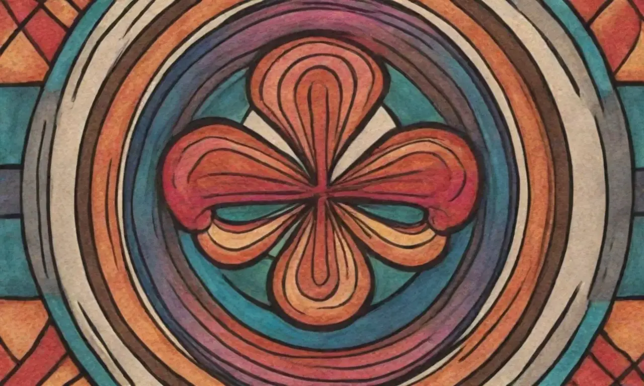 El diseño combina líneas audaces, colores vibrantes y texturas intrincadas para crear profundidad y movimiento