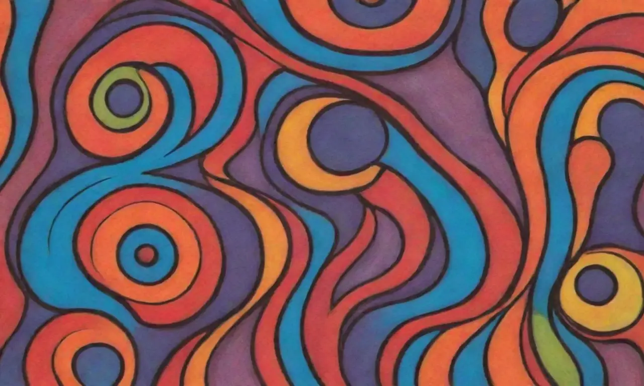 Líneas audaces y colores vibrantes crean una composición dinámica que evoca la interacción en redes sociales