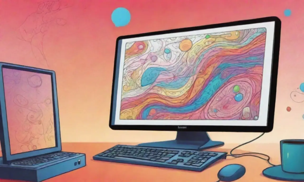 Un diseño digital combina líneas intrincadas, colores vibrantes y sombras sutiles para evocar interacción y complejidad