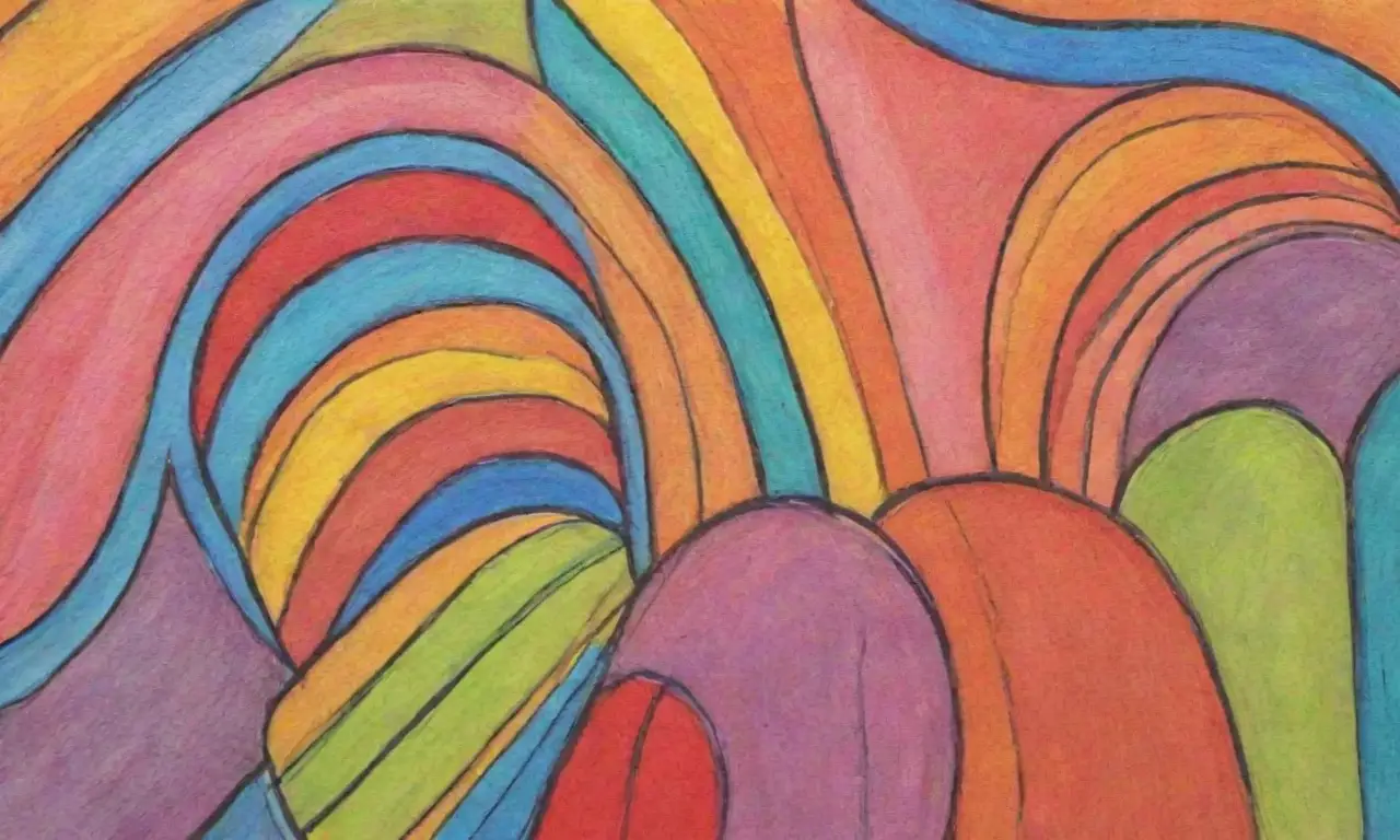Colores vibrantes, líneas definidas y texturas intrincadas crean una composición armoniosa y dinámica