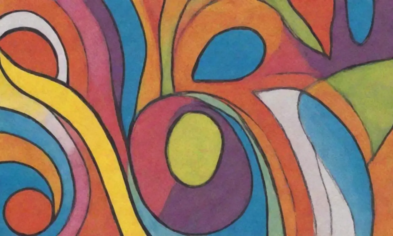 La obra combina líneas, texturas y colores para crear profundidad, dinamismo y equilibrio visual