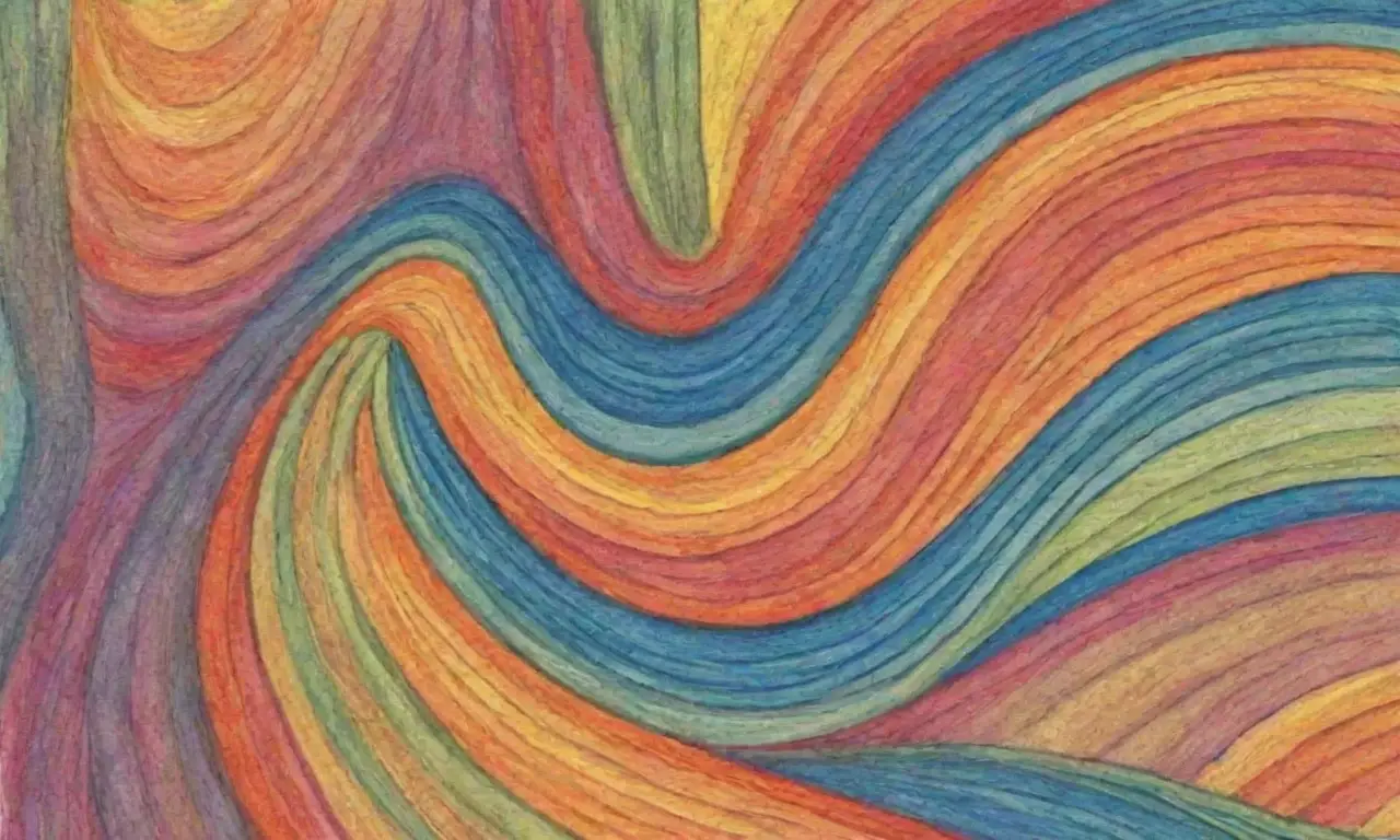 Colores vibrantes y texturas se combinan para crear una composición emocional y dinámica