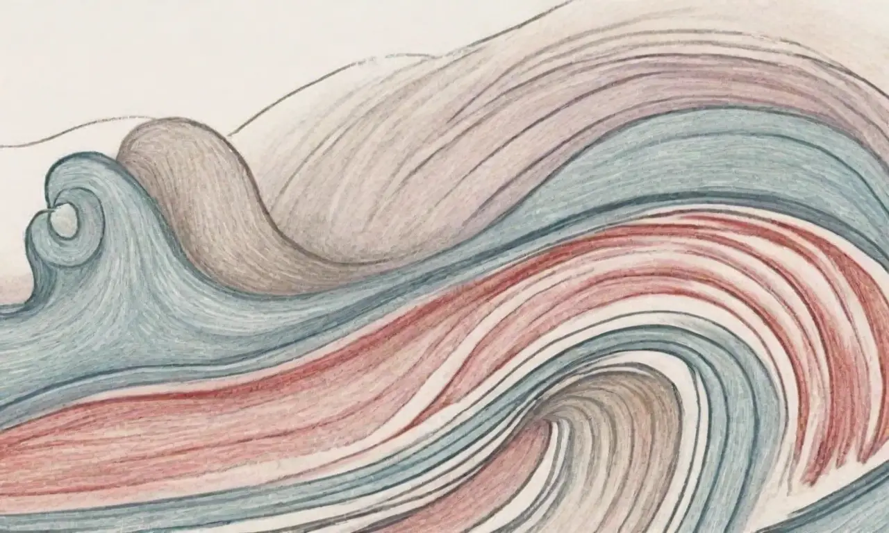 Un diseño visualmente cohesivo con líneas bold, sombras suaves, texturas intrincadas y colores apagados