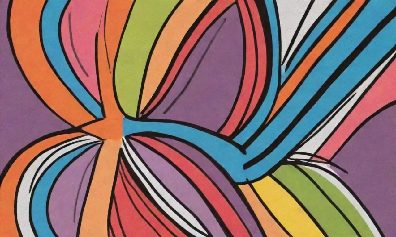 El diseño combina líneas, texturas y colores para crear profundidad y atractivo visual