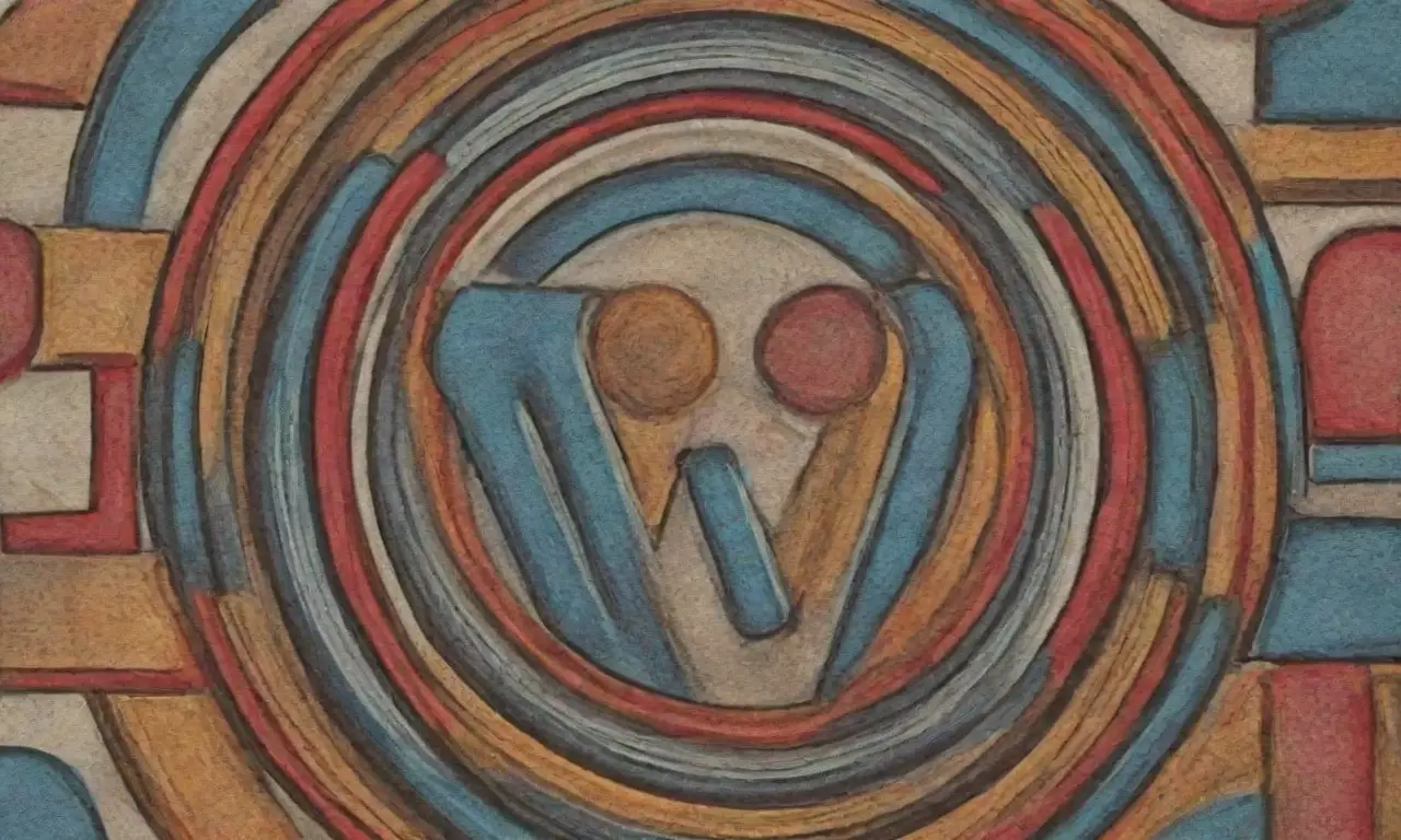 El diseño del logo de WordPress combina líneas, sombras, texturas y colores para crear una composición armoniosa y dinámica