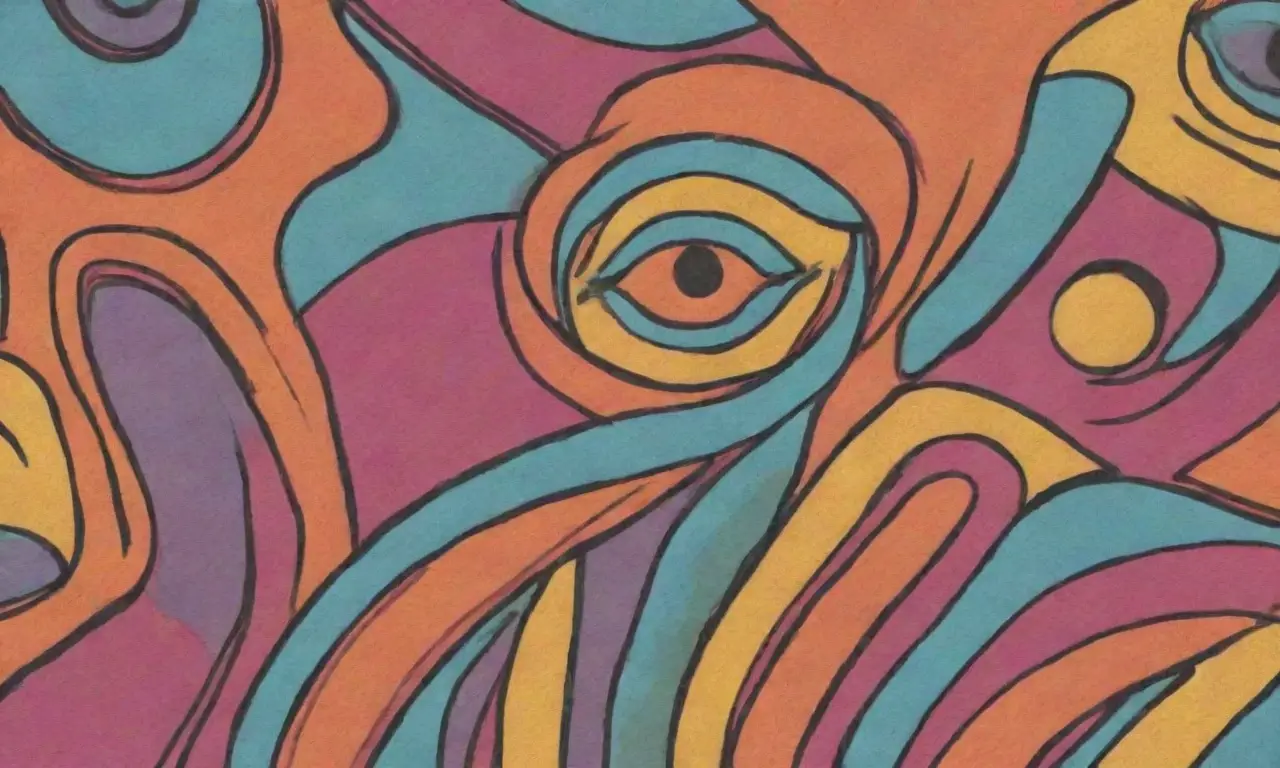 Elementos visuales como líneas, colores y texturas crean una composición dinámica y atractiva