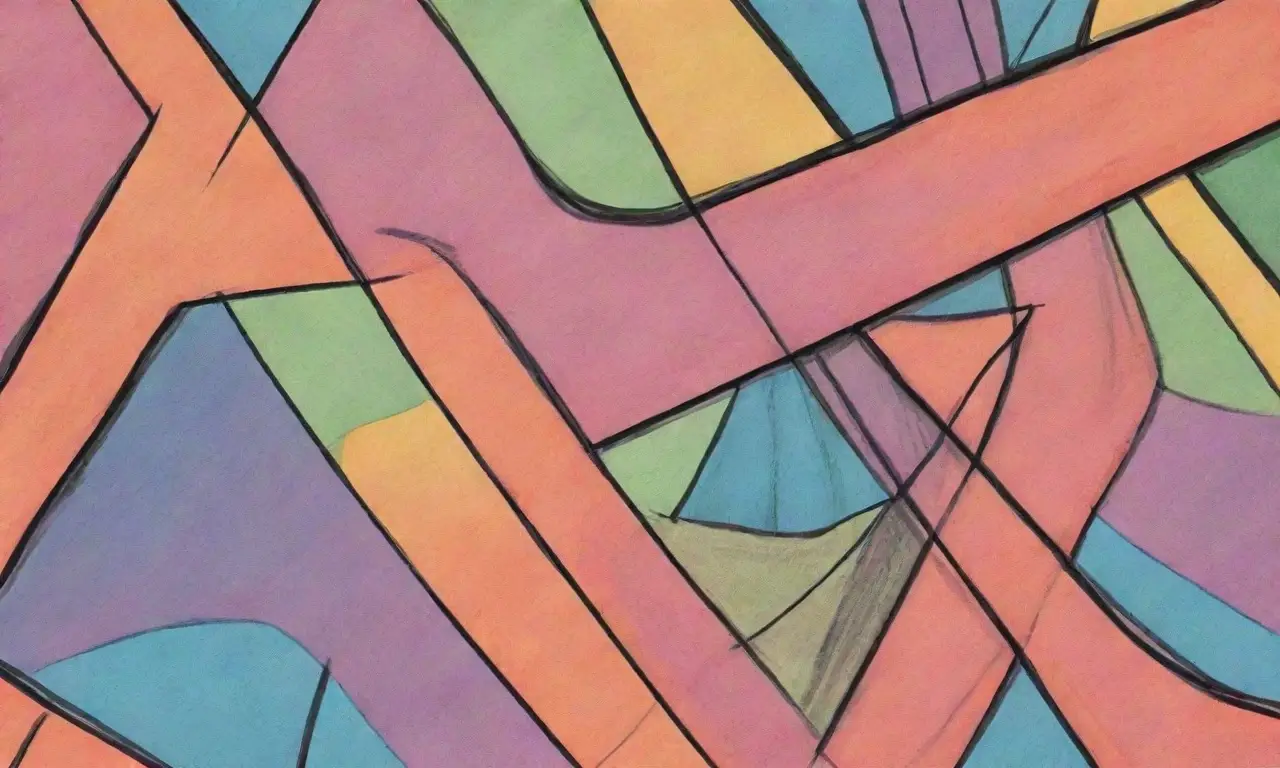 El diseño combina líneas, colores y texturas para crear profundidad y guiar la atención