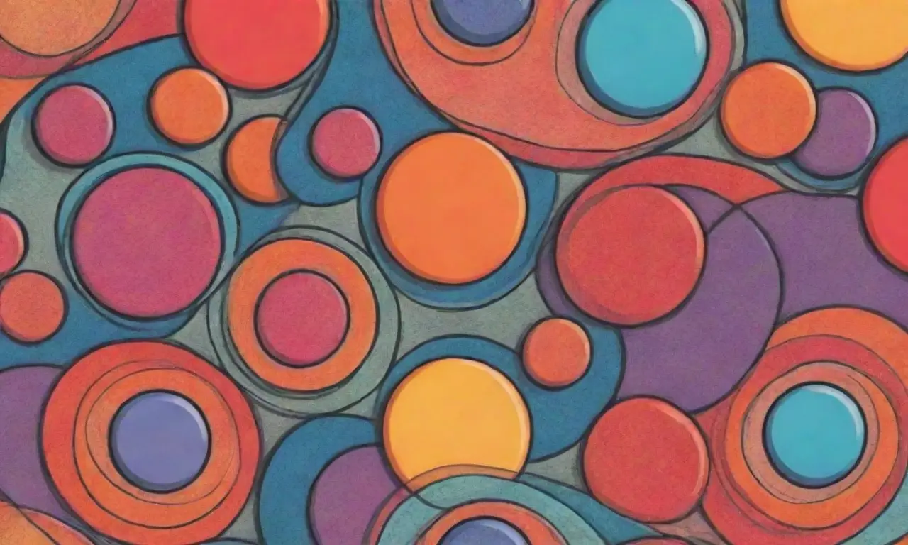 Líneas audaces, sombras suaves, texturas intrincadas y colores vibrantes crean una composición visualmente interesante y clara