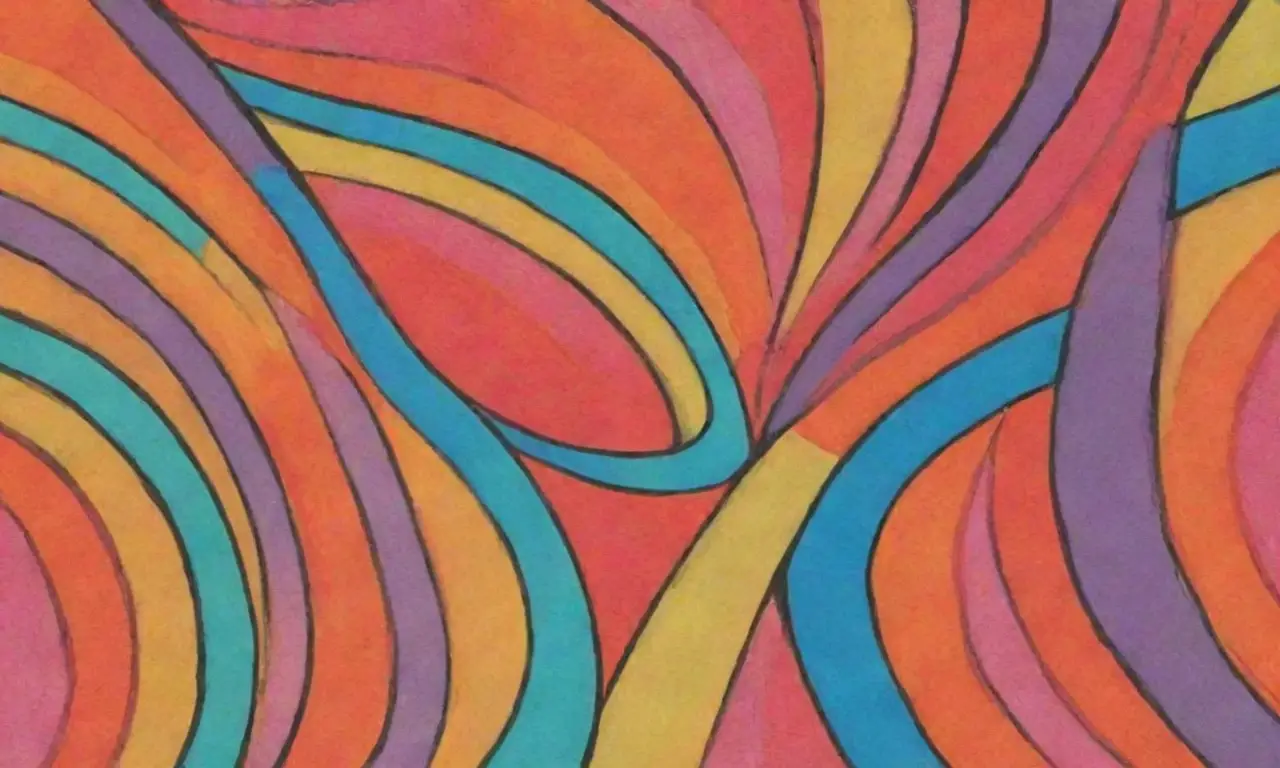 Colores vibrantes, líneas definidas y texturas contrastantes crean una composición armoniosa y dinámica