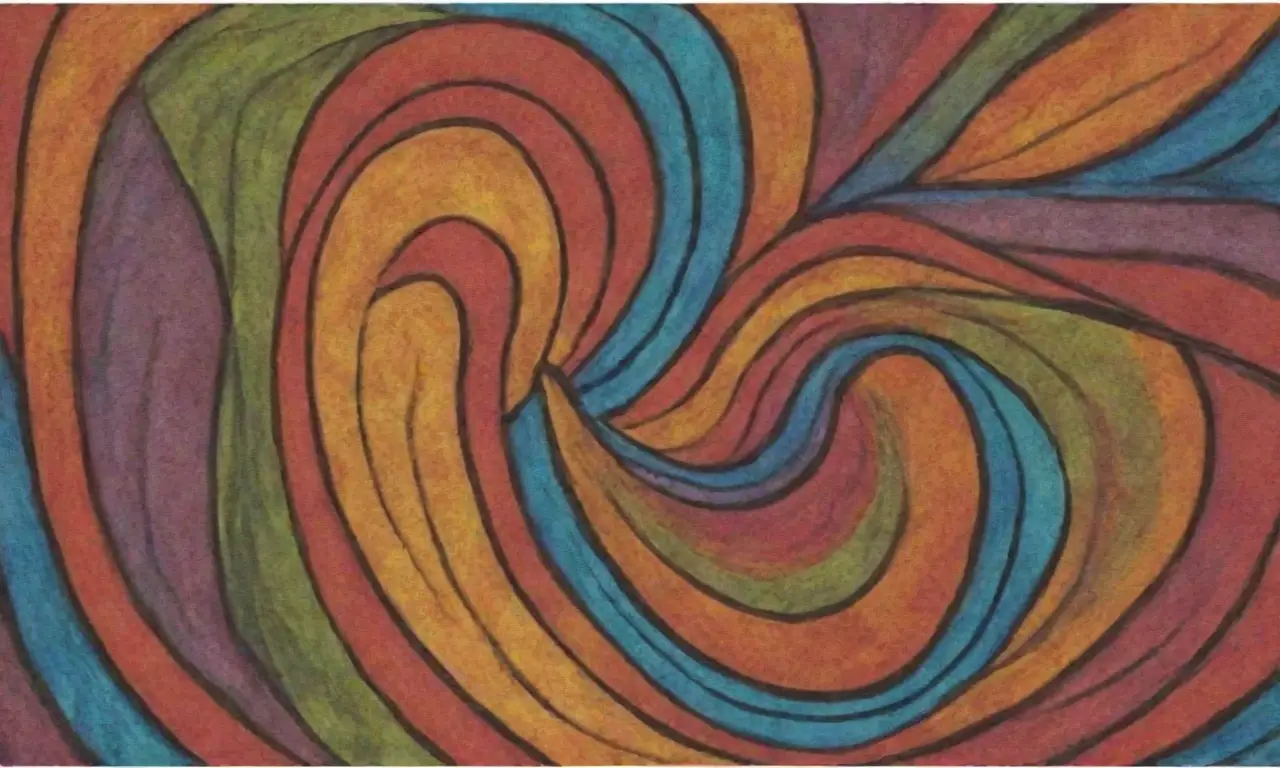 Una composición vibrante y dinámica combina formas, texturas y colores para contar una historia visual