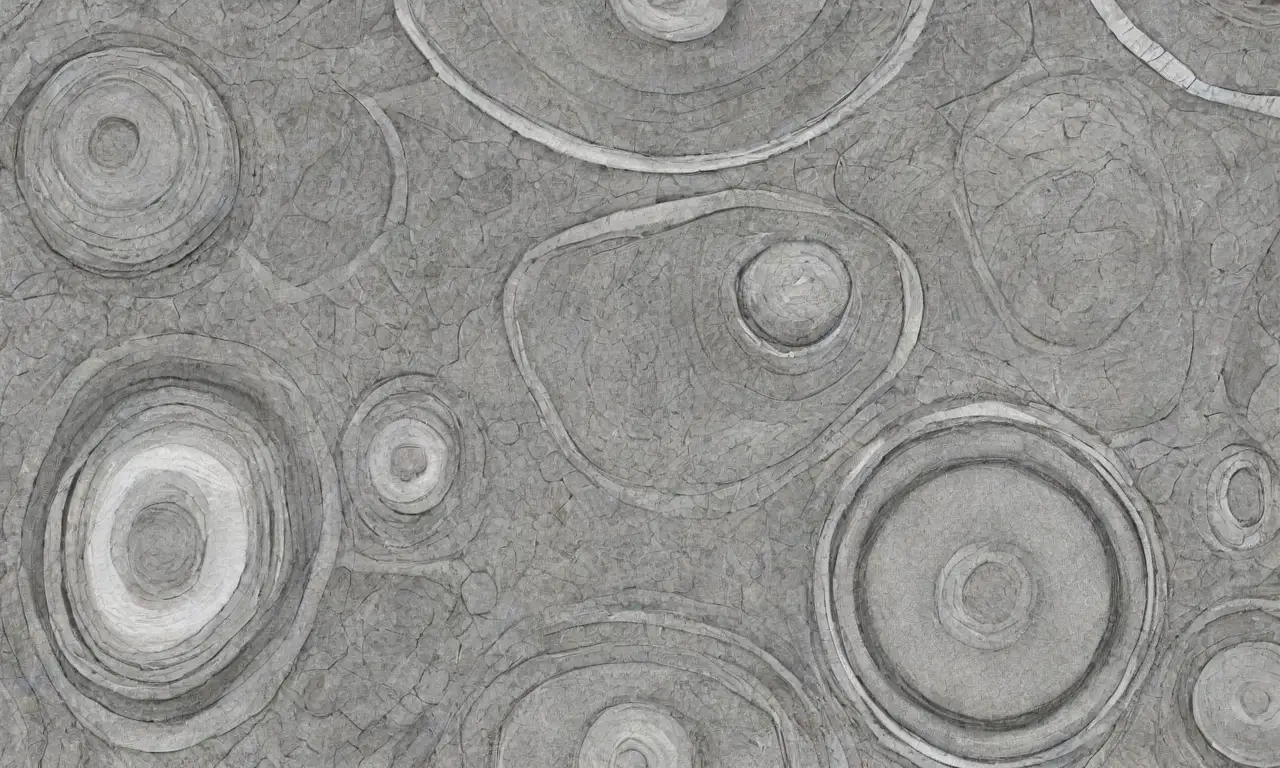 Un intrincado diseño con líneas, sombras y texturas crea una composición visualmente compleja y armoniosa