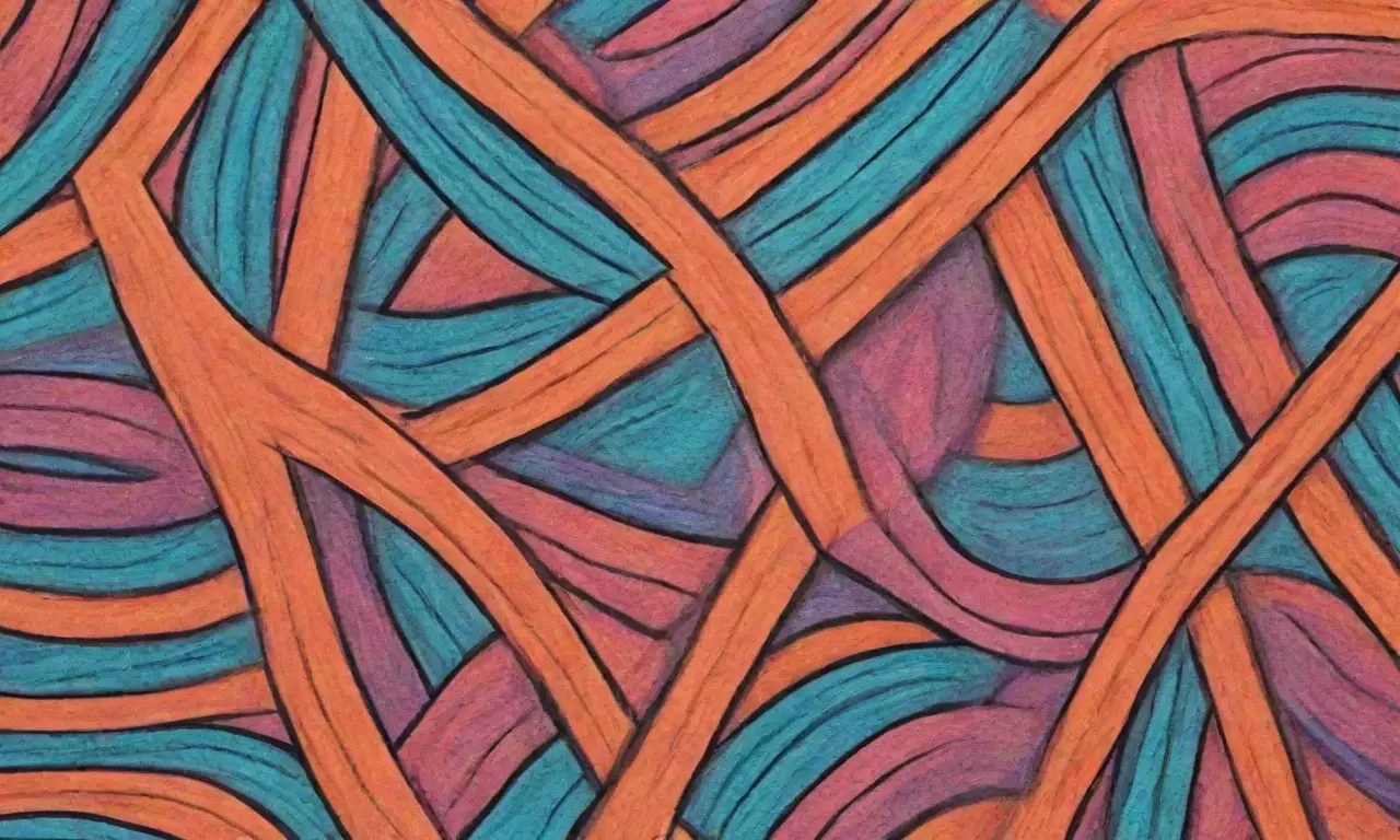 El diseño combina líneas, colores y texturas para crear profundidad y claridad visual