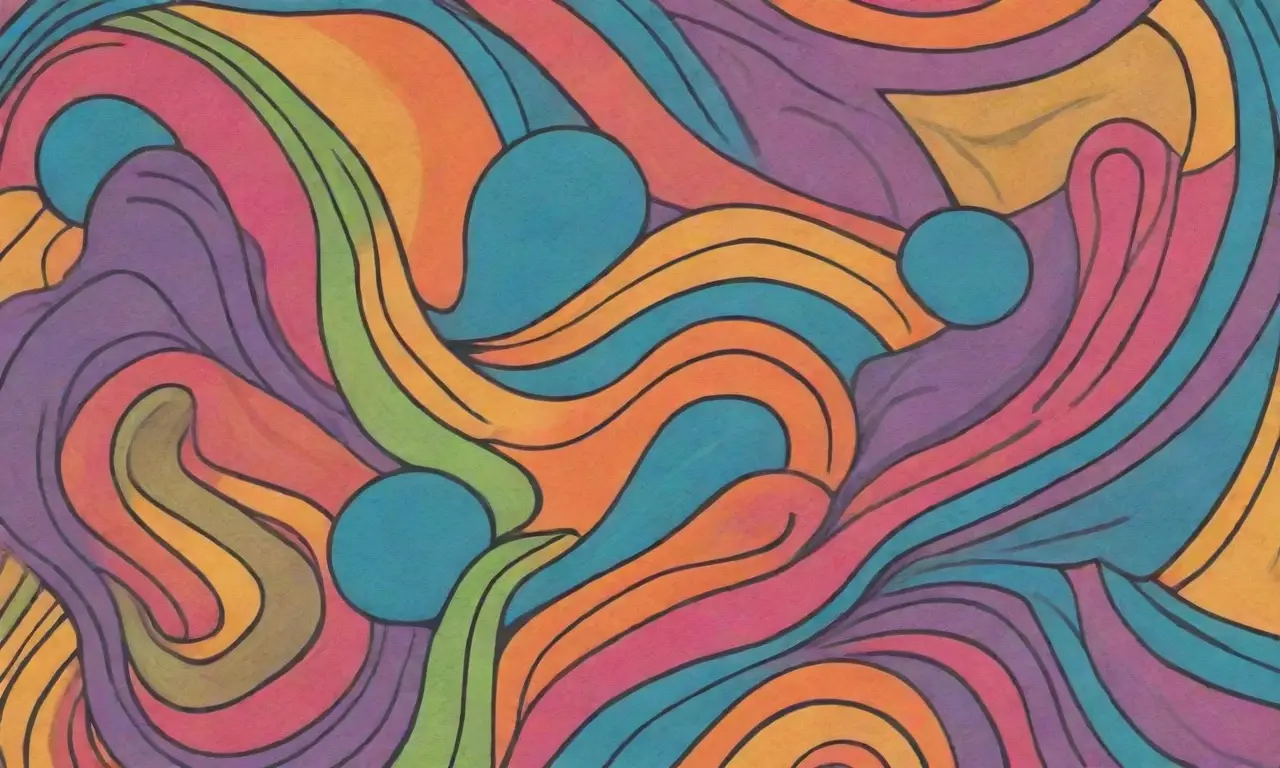 Diseño vibrante con colores, patrones intrincados y composición dinámica