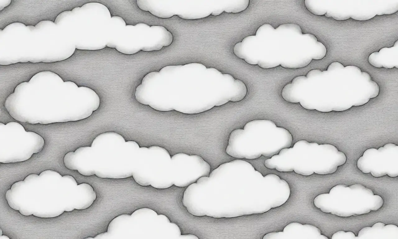 El diseño visual de la nube combina formas, texturas y colores para representar sus ventajas y desventajas